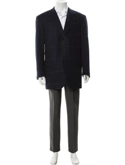 Pre-owned Brioni Cashmere Overcoat In Blue