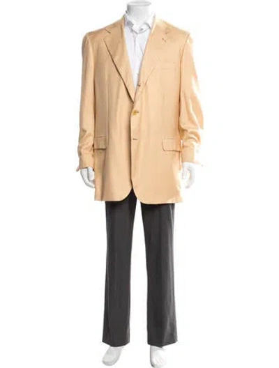 Pre-owned Brioni Cashmere Patterned Jacket In Brown