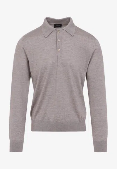 BRIONI CASHMERE POLO SWEATER