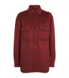 Brioni Cashmere Shirt Jacket In Red