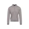 Brioni Cashmere-silk Blend Long-sleeve Polo In Gray