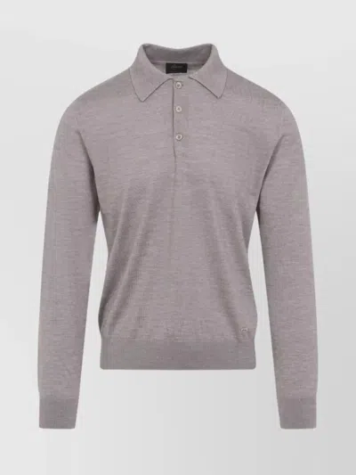 BRIONI CASHMERE SILK BLEND POLO SLEEVES