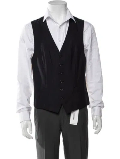 Pre-owned Brioni Cashmere Striped Suit Vest In Blue