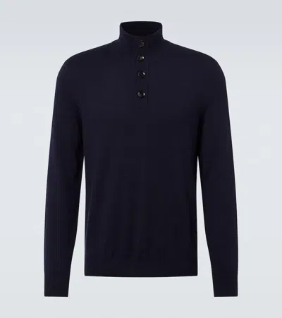 Brioni Cashmere Sweater In Blue