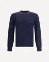 Brioni Dark Blue Cashmere Sweater In Blue