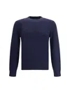 Brioni Dark Blue Cashmere Sweater In Blue