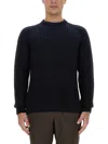 Brioni Ribbed And Braid Sweater Sweaters And Cardigans Blue