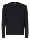 Brioni Crew-neck Cashmere Sweater In Black