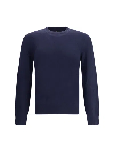 Brioni Cashmere Sweater In Blue