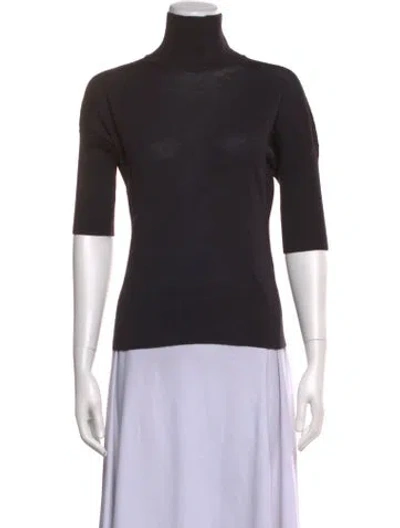 Pre-owned Brioni Cashmere Turtleneck Sweater In Black