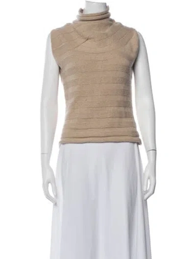 Pre-owned Brioni Cashmere Turtleneck Sweater In Neutrals