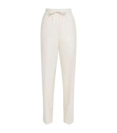 Brioni Cashmere Wide-leg Sweatpants In White