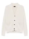 Brioni Ribbed Texture Shawl Collar Front Pockets
