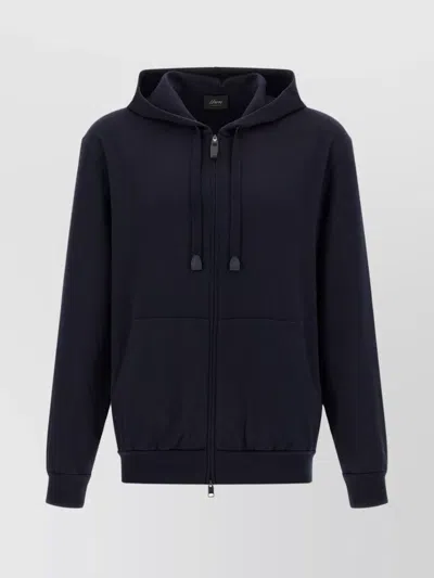 BRIONI CASUAL COTTON HOODIE FEATURING FRONT POCKETS