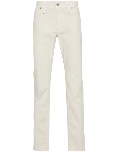 Brioni Chamonix Mid-rise Straight-leg Jeans In Beige