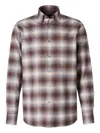 Brioni Check-pattern Cotton Shirt In Multi