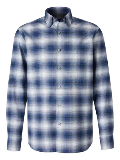 Brioni Checked Cotton Shirt In Multi