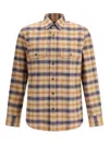 Brioni Checked Cotton Shirt In Neutral