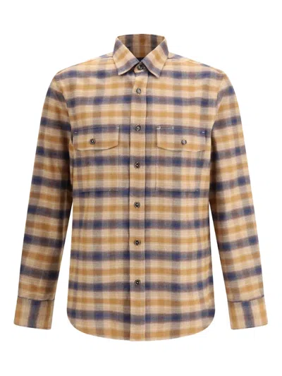 BRIONI CHECK POCKET SHIRT