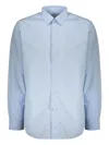 Brioni Checked Shirt In Blue