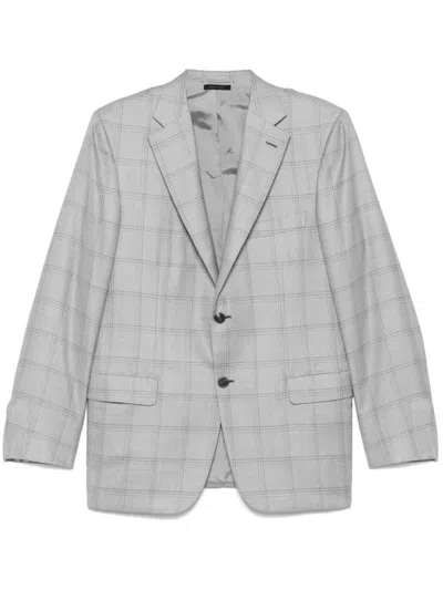 BRIONI CHECKED BLAZER
