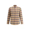 Brioni Checked Cotton Shirt In Brown