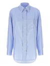 Brioni Light Blue Sea Island Cotton Shirt In Blue