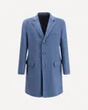 Brioni Wool-cashmere Blend Coat In Blue