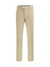 Brioni Bicolor Cotton Chino Pants In Neutral