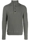 BRIONI CHUNKY RIBBED COTTON JUMPER