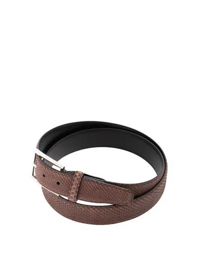 Brioni Belt In Marrón
