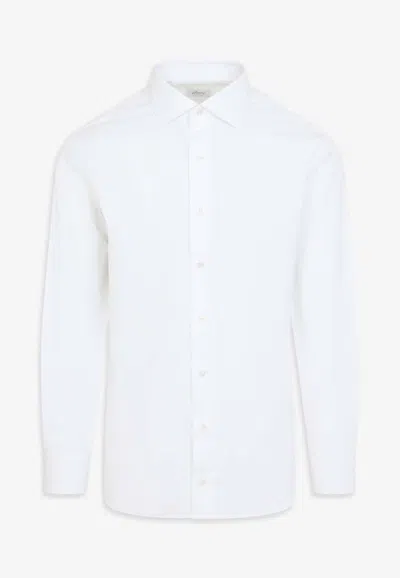 Brioni Classic Pointed-collar Shirt In White