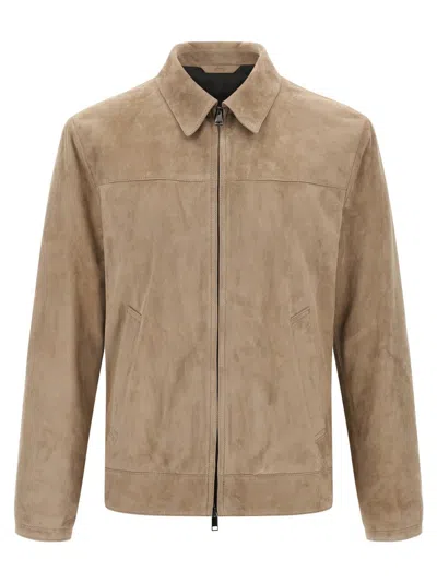 BRIONI BRIONI CLASSIC SUEDE BLOUSON WITH CUPRO LINING