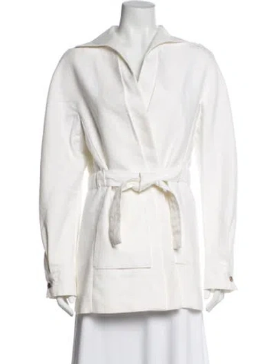 Pre-owned Brioni Coat In White