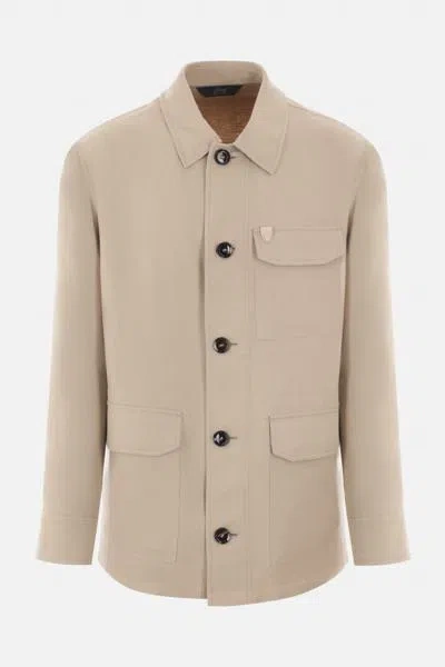 Brioni Coats In Beige