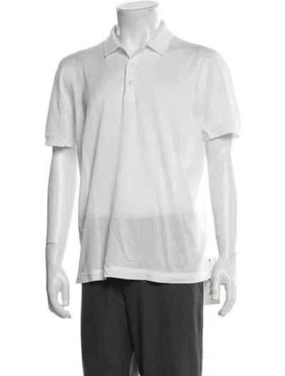 Pre-owned Brioni Collar Short Sleeve Polo Shirt In Neutral