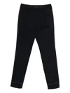 Brioni Contrasrt-stitching Trousers In Black