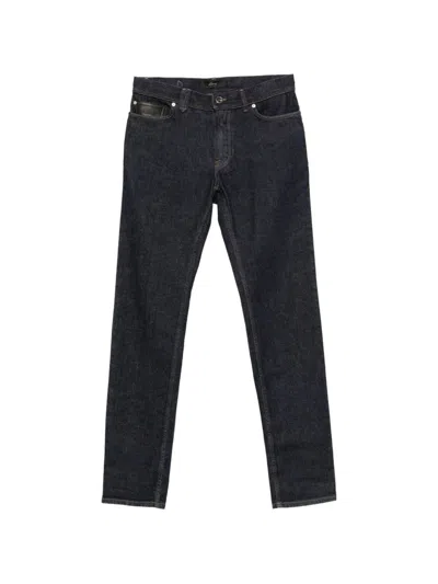 Brioni Cotton And Cashmere Denim Jeans In Black