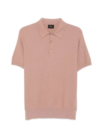 Brioni Short-sleeved Polo Shirt In Transparent