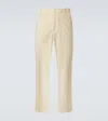 Brioni Cotton And Wool Corduroy Straight Pants In Neutral