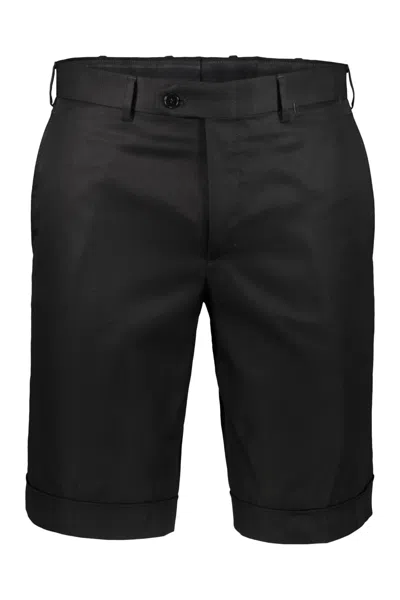Brioni Cotton Bermuda Shorts In Black