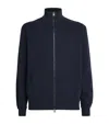 Brioni Zip-up High-neck Sweatshirt In Blue