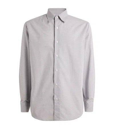 Brioni Cotton Check Shirt In White