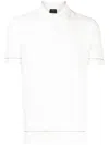 Brioni Textured Cotton Polo In White