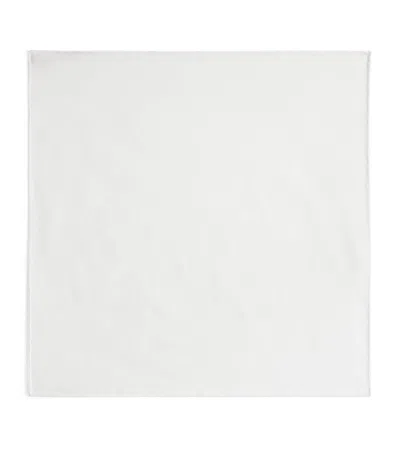 Brioni Men's Hand-rolled Silk Pocket Square In White