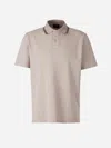 Brioni Short-sleeved Polo T-shirt In Beige
