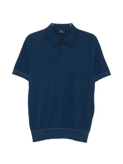 Brioni Short-sleeved Polo Shirt In Blue