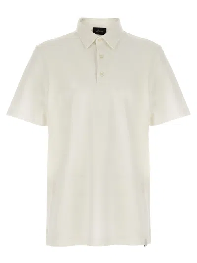 Brioni Cotton Polo Shirt In White