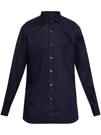Brioni Cotton Shirt In Blue