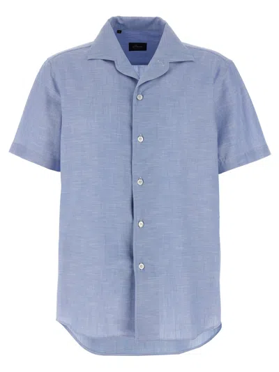 Brioni Cotton Shirt In Blue